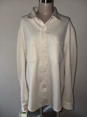 Zara Men’s Cream Button-Down Casual Shirt